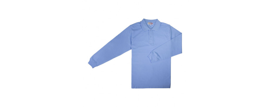 款號022 : 全棉長袖反領  Long Sleeve Polo-shirt
